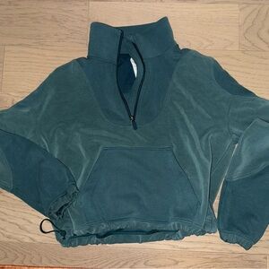 Lululemon Brushed Softstream Half Zip in Seafoam